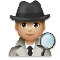 Man Detective- Medium-Light Skin Tone emoji on LG